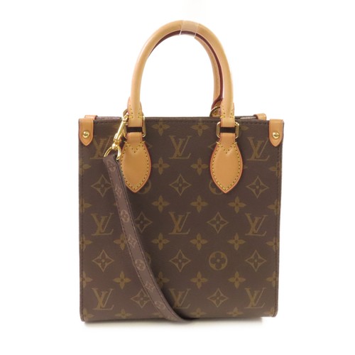LOUIS VUITTON（LV） Borsa a tracolla Louis Vuitton LV GHW Sac Plat BB borsa a mano M45847 monogramma marrone
