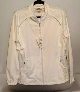 NEW Core 365 Womens White Motivate Unlined Lightweight L Windbreaker R-78183 - Picture 1 of 11