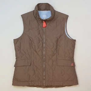 Joules Gilet UK 12 Womens Body Warmer Quilted Vest Fleece Lined Grey Polyester - Picture 1 of 12