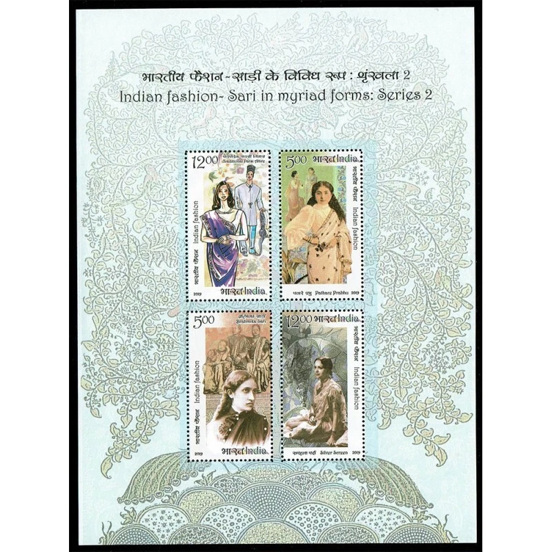 FR3366 - 2019 India Fashion - Sari IN Myriad Forms - Sheet of Stamps MNH - Image 1 of 1