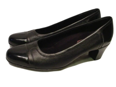 TACONES CLÁSICOS MUNRO AMERICANOS CUERO NEGRO TALLA 7.5 N Foto 1 de 4