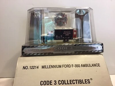 12214 Code 3 Century FD E-350 Ambulance Millennium Certificate Included In Base - Image 1 of 4