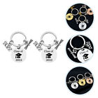  2 Pcs Key Chain Stainless Steel Keychain Ring Novelty Gifts
