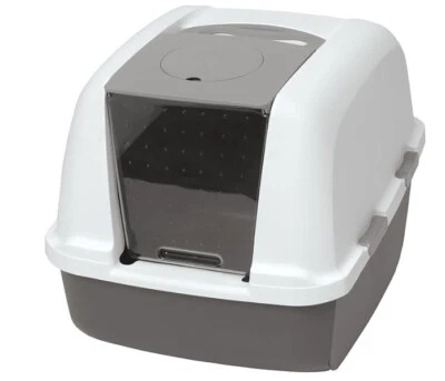 NEW Jumbo Hooded Cat Privacy Litter Pan Carbon Filter Easy Cleaning  Bag Anchor - Image 1 of 4