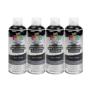 buy Tulip ColorShot Outdoor Upholstery Spray Paint 8 oz 4pack Onyx - Picture 1 of 4