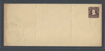 U463 4c Brown On Amber Revalued To 2c Mint Entire Size 23 Die 108 Wmk 14 Cats--- - Image 1 of 2