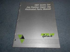 1987 ARCTIC CAT JAG PANTHER SUPER SNOWMOBILE PARTS BOOK ILLUSTRATED FACTORY OEM - Foto 1 di 6