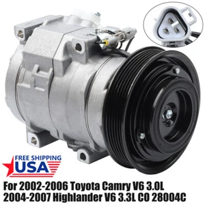 A/C AC Compressor w/Clutch For Toyota Camry Highlander Lexus ES300 RX330 V6 3.0L - Foto 1 di 13