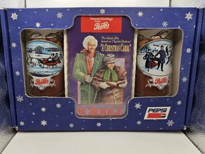 VINTAGE Pepsi Scrooge VHS Box Set with Pepsi Glasses Sealed New Unopened - Picture 1 of 1