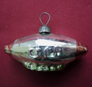 Old "USSR" AIRSHIP DIRIGIBLE 1960 Christmas Ornament Soviet Vintage GLASS BULB - Imagen 1 de 5