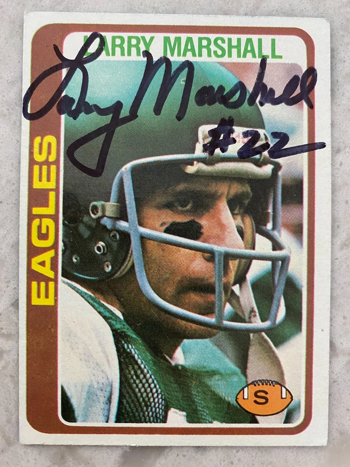 Larry Marshall signed PHILADELPHIA EAGLES card   1978 Topps - Image 1 of 1