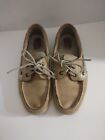 Sperry Top-sider #9276619 Leather Boat Shoes Womens Size 8.5W Beige Tan Classic 