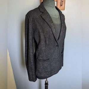 Majestic Filatures glitzernder schwarzer Blazer, Baumwolle Kaschmir Jacke Gr. XL - Bild 1 von 15