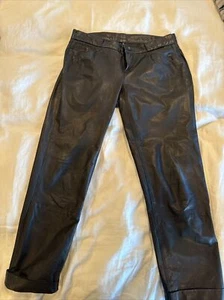 Schwarze Känguru Lederhose Theyskens Theorie Größe 25 knöchel wunderschön weich - Bild 1 von 11