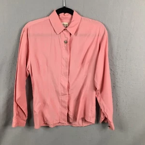 Vintage Mixit Top Women S Pink 100% Rayon Buttons Western Feminine Festival - Picture 1 of 16