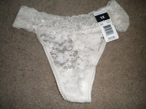 Pantias tanga de vainilla Body Form transparente encaje floral #9651 nuevas con etiquetas 1x 8 - Imagen 1 de 1