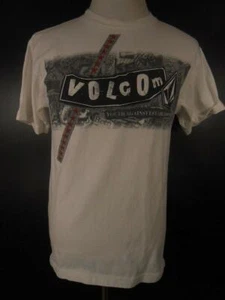 Cool Men's Medium Volcom White Short Sleeve T-Shirt - Picture 1 of 5