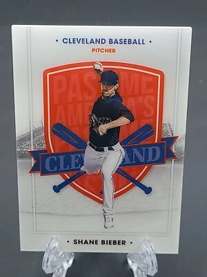 2021 Shane Bieber America's Pastime Panini Chronicles Thick #79 - Image 1 of 2