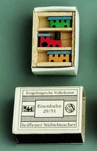 Miniaturzündholzschachtel Railway Wxh 2x1 5/8in New Seiffen Miniature Match - Picture 1 of 1