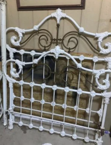 antique cast iron bed frame Mid 1800’s Cover