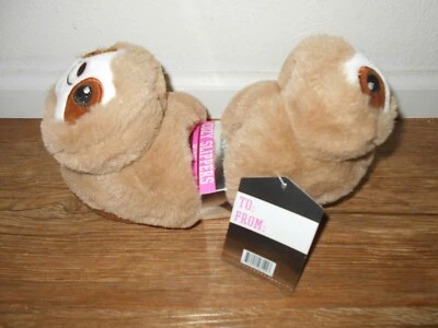 Warm & Snuggy Boys Small Sloth Plush Slippers - Image 1 of 2