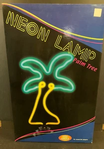 PALM TREE NEON LAMP - NEW IN BOX - VINTAGE! - Picture 1 of 4