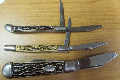 3 navajas de bolsillo coloniales pequeñas vintage Foto 1 de 4