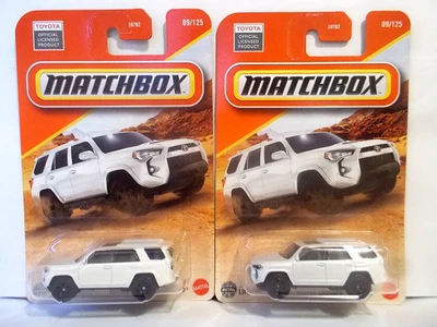 Matchbox Toyota 4Runner 2025 blanco lote de 2 diecast 1/64 Foto 1 de 4