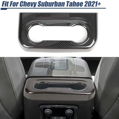 Rear Cup Holder Panel Trim Cover For Chevy Suburban 2020+ /GMC Yukon/Tahoe 2021+ Foto 1 de 4