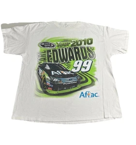Camiseta NASCAR Sprint Cup Series 2010 para hombre XL Carl Edwards 99 Aflac Racing Y2K - Imagen 1 de 9