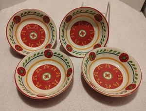 Marca Casa ~ Ciotole Melamina 7,5" ~ Disegno Floreale ~ Set di 4 ~ Usate ~ B - Foto 1 di 11