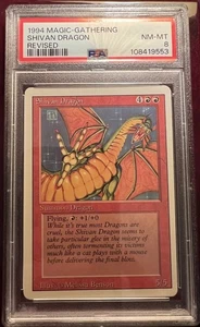 MTG Shivan Dragon Revised PSA 8 NM-MT Magic The Gathering - Picture 1 of 2