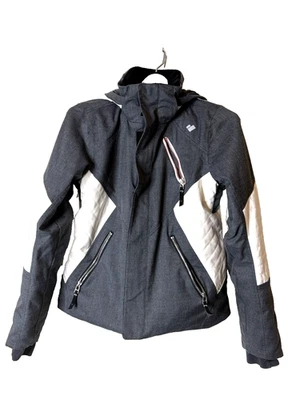 OBERMEYER Aspen CO Talla Adolescente Niña Grande 14-16 Rayla Gris/Blanco Chaqueta de Esquí Capucha Foto 1 de 4