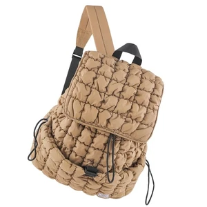 18L Quilted Puffer Backpack for Women,Lightweight Puffy Hiker Pack,Khaki - Picture 1 of 9