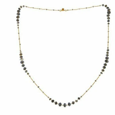  Collar Rarities Labradorita Rondelle Cuentas 40" NUEVO CON ETIQUETAS RET $180 Foto 1 de 4