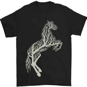 Camiseta ecuestre para hombre Tree Horse Ecology 100 % algodón - Imagen 1 de 12