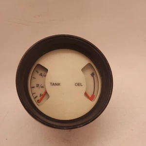 PORSCHE 911SC GAS FUEL OIL COMBO GAUGE TANK 91164120203 VDO CARRERA WHITE FACE - Picture 1 of 8