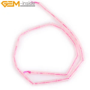 4x12mm Natural Tube Cylinder Stone Column Beads For Jewerly Making 15" Wholesale - Picture 1 of 87