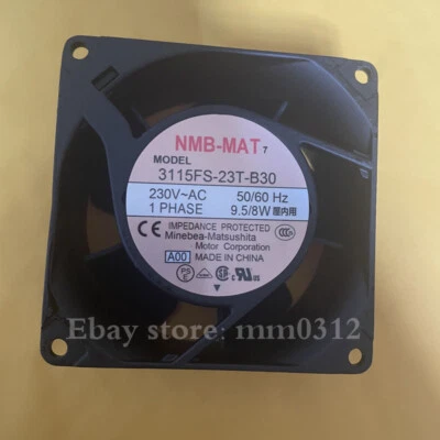 NMB 3115FS-23T-B30-A00   AC Cooling Fan 230VAC 8W 80mmx80mmx38mm - Image 1 of 3