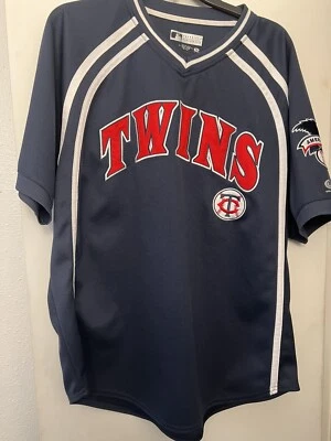 True Fans 美国职棒大联盟明尼苏达双城队球衣大号蓝色短袖按原样出售 — 第 1/4 张图片