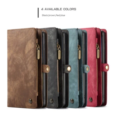 Phone Case For Samsung Note20 S22 Ultra S21 S23 Plus Leather Zipped Wallet Cover - Image 1 of 4