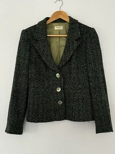 Kaliko Damenjacke Größe 10 Grün Wollmischung Tweed  - Bild 1 von 19