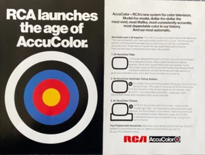 RCA AccuColor Television Accurate Color Tube New System Vintage Print Ad 1970 - Picture 1 of 4