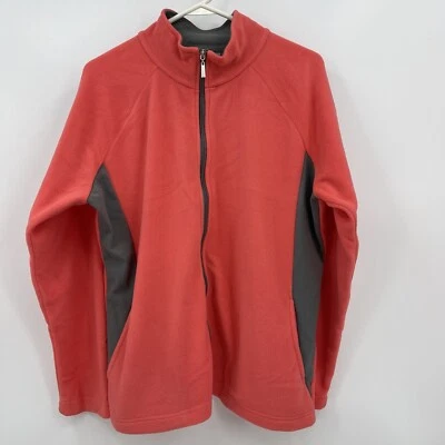 Chaqueta de vellón suave frontal con cremallera melocotón Jason Maxwell bolsillos talla L Foto 1 de 4