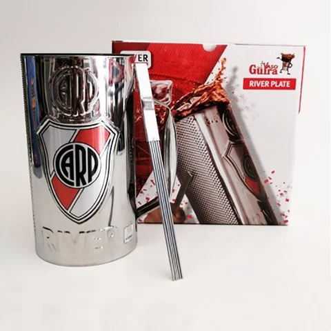 River Plate GUIRA Fernet Beer Wine Glass Guiro Cup / Holder & Scraper Free Sh Cover