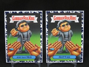 Keanu Reeves Matrix Resurrections Black Border Garbage Pail Kids 2 Card Set