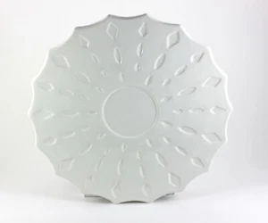 IKEA Deko Kerzenteller Kerzentablett Kerzenhalter Untersetzer beige weiß 27 cm  - Bild 1 von 4