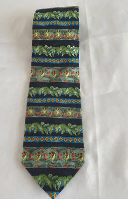 Corbata Rainforest Café - 100% Seda - Hecha en EE. UU. Foto 1 de 4