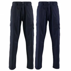 Pantalones de combate lisos de longitud completa calce moderno para adultos para hombre pantalones informales de alta resistencia - Imagen 1 de 4