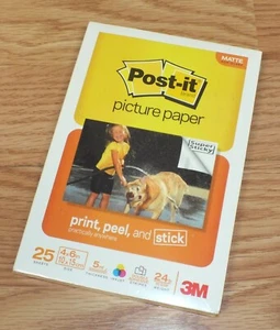 Genuine Post-it 25 Sheet 4x6" (inch) Picture Paper *Sealed* - Picture 1 of 3